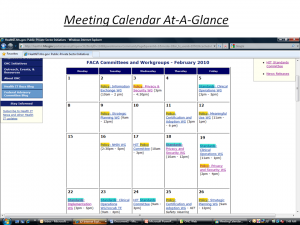 Meeting Calendar At-A-Glance